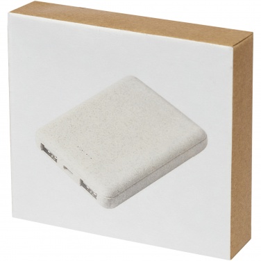 Logo trade promotional item photo of: Asama 5000 mAh wheat straw power bank