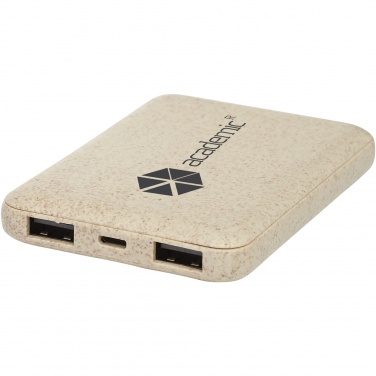 Logotrade promotional gift picture of: Asama 5000 mAh wheat straw power bank