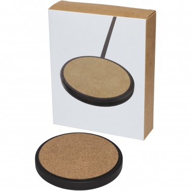 Logo trade promotional items image of: Kivi 10W limestone/cork wireless charging pad
