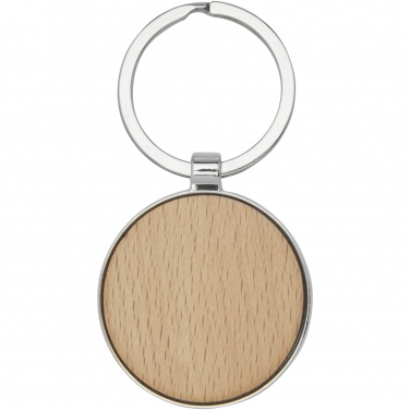 Logotrade promotional items photo of: Moreno beech wood round keychain