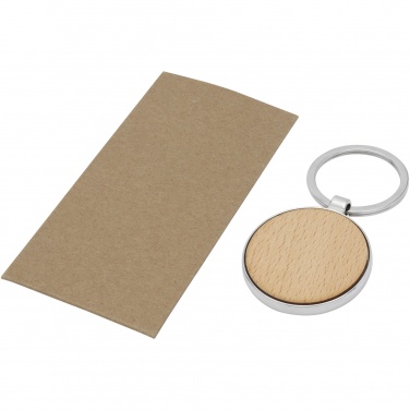 Logotrade advertising product picture of: Moreno beech wood round keychain