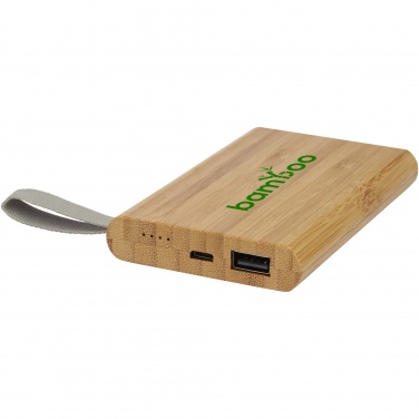 Logotrade corporate gift image of: Tulda 5000 mAh bamboo power bank