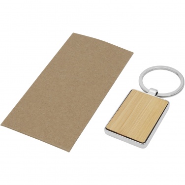 Logotrade corporate gift image of: Neta bamboo rectangular keychain