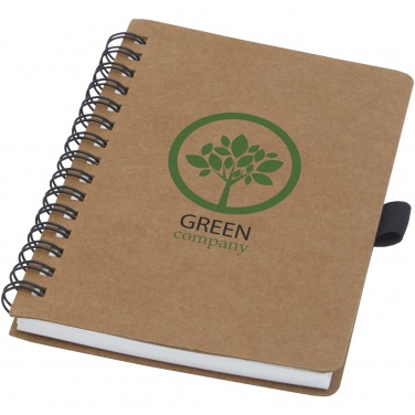 Logotrade promotional giveaway picture of: Cobble A6 wire-o recycled cardboard notebook with stone paper
