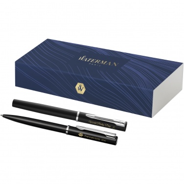 Logo trade promotional giveaways picture of: Waterman Allure ballpoint and rollerball pen set