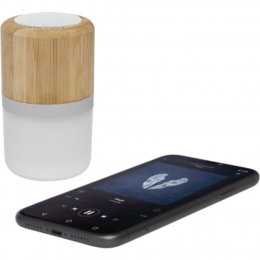 Logotrade promotional products photo of: Aurea bamboo Bluetooth® speaker with light 