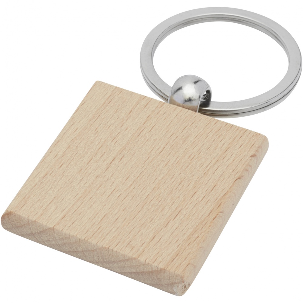 Logo trade advertising product photo of: Gioia beech wood squared keychain