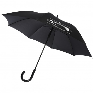 Logo trade business gifts image of: Fontana 23" auto open umbrella with carbon look and crooked handle