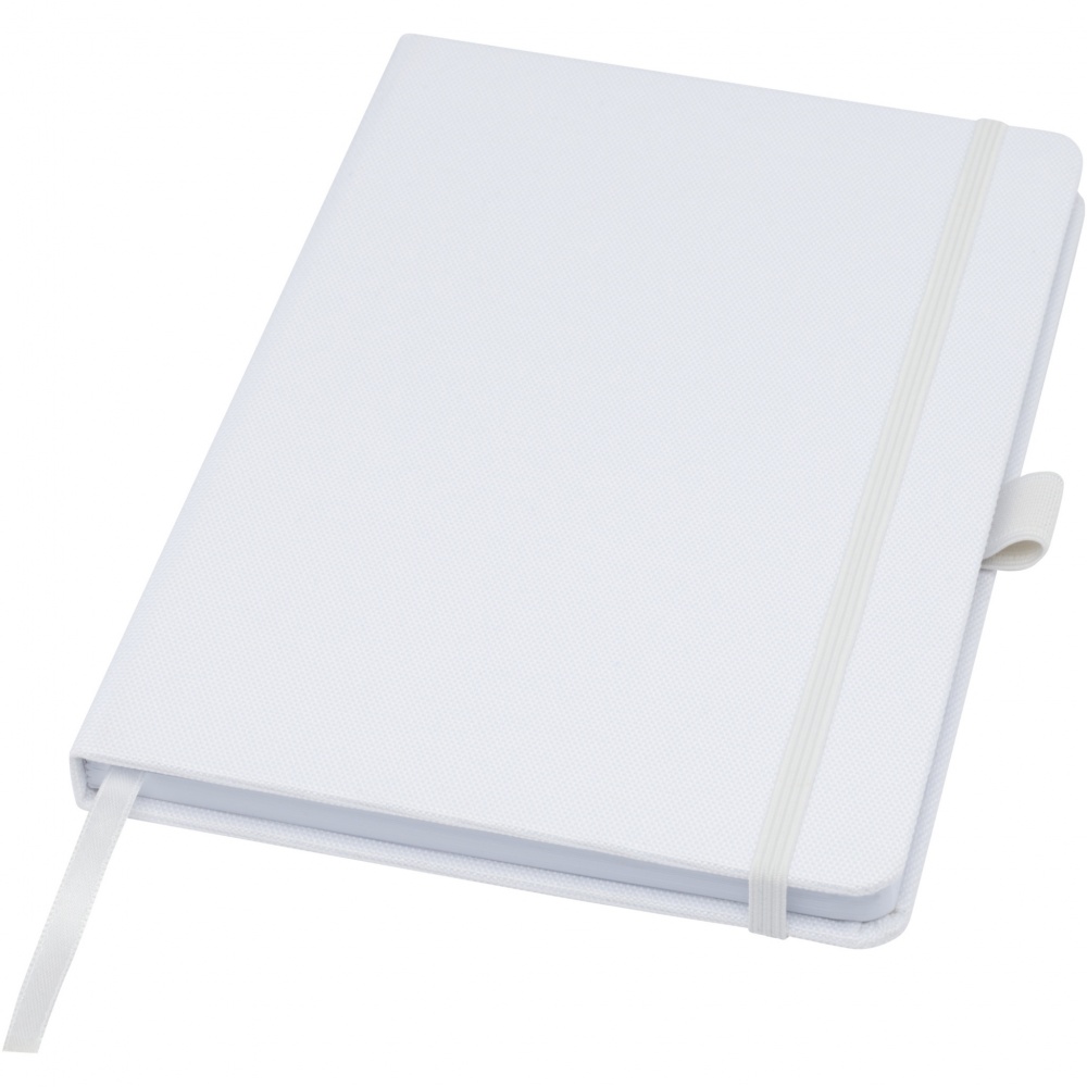 Logo trade promotional items image of: Honua A5 recycled paper notebook with recycled PET cover