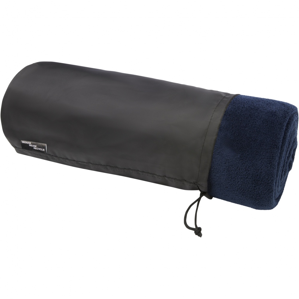 Logo trade promotional merchandise image of: Lily GRS certified RPET coral fleece blanket