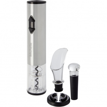 Logo trade advertising products picture of: Pino electric wine opener with wine tools