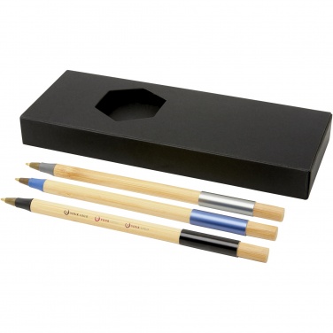 Logo trade promotional merchandise photo of: Kerf 3-piece bamboo pen set