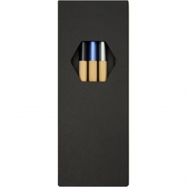 Logo trade promotional products image of: Kerf 3-piece bamboo pen set