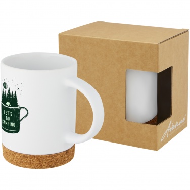 Logo trade promotional giveaways image of: Neiva 425 ml ceramic mug with cork base