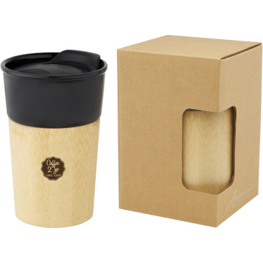 Logo trade promotional items picture of: Pereira 320 ml porcelain mug with bamboo outer wall
