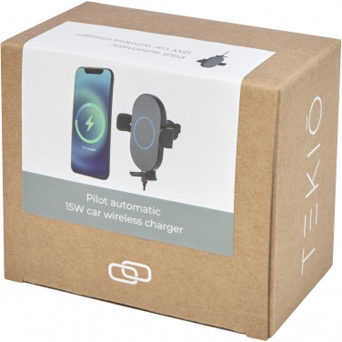 Logo trade corporate gift photo of: Pilot 15W wireless automatic car charger 