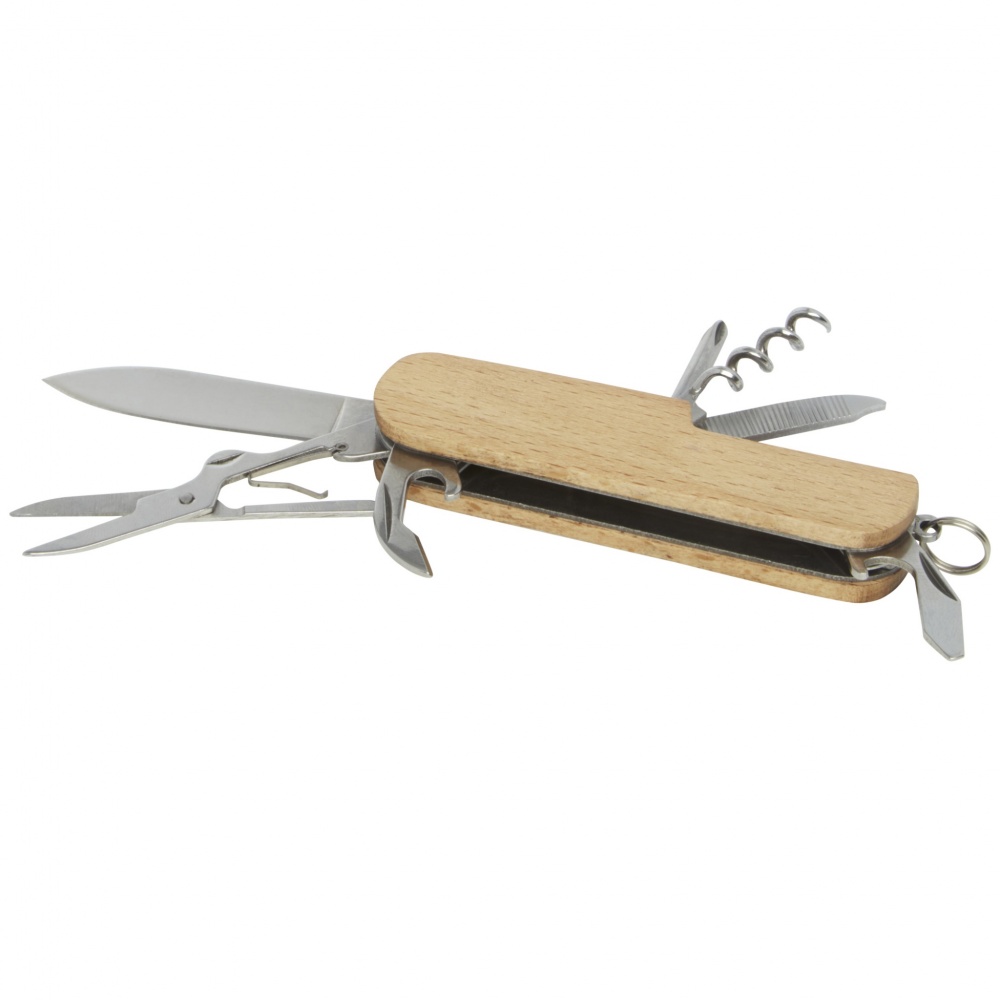 Logo trade business gift photo of: Richard 7-function wooden pocket knife