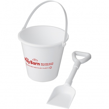 Logo trade promotional giveaways image of: Tides recycled beach bucket and spade