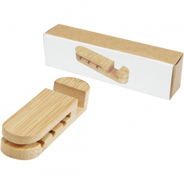 Logo trade promotional gifts picture of: Edulis bamboo cable manager 