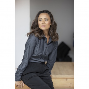 Logo trade advertising products image of: Cuprite long sleeve women's organic shirt