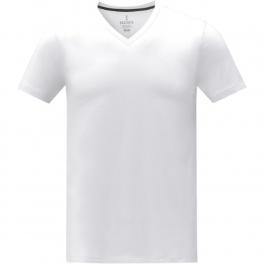 Logo trade promotional gift photo of: Somoto short sleeve men's V-neck t-shirt 