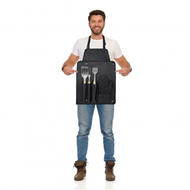 Logotrade advertising product picture of: Gril 3-piece BBQ tools set and glove 