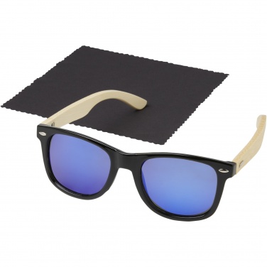 Logo trade advertising product photo of: Taiyō rPET/bamboo mirrored polarized sunglasses in gift box