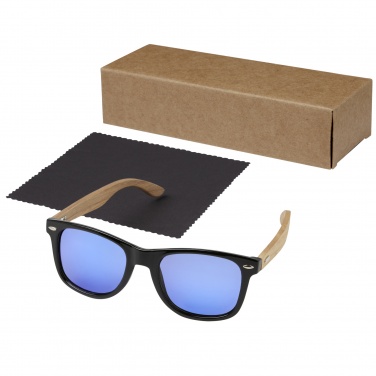 Logo trade promotional gift photo of: Hiru rPET/wood mirrored polarized sunglasses in gift box