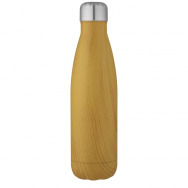 Logo trade promotional products image of: Cove 500 ml vacuum insulated stainless steel bottle with wood print