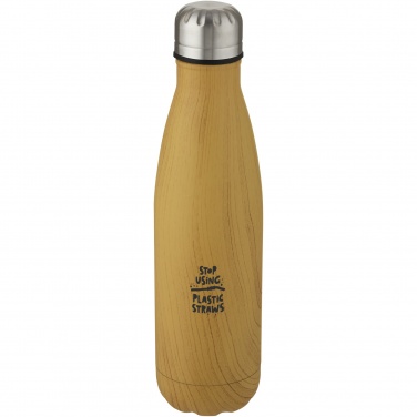 Logo trade promotional products picture of: Cove 500 ml vacuum insulated stainless steel bottle with wood print