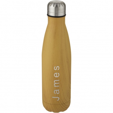 Logotrade promotional product picture of: Cove 500 ml vacuum insulated stainless steel bottle with wood print