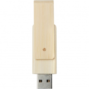 Logo trade promotional merchandise picture of: Rotate 8GB bamboo USB flash drive