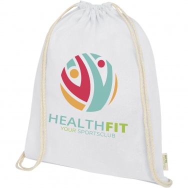 Logo trade promotional items picture of: Orissa 140 g/m² organic cotton drawstring bag 5L