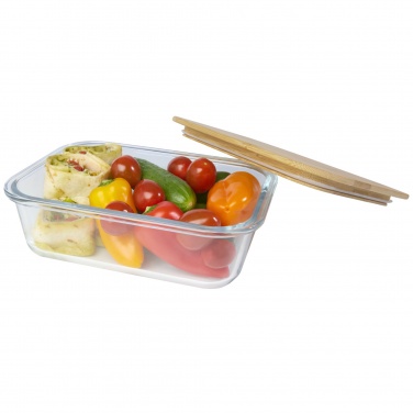 Logotrade promotional giveaway image of: Roby glass lunch box with bamboo lid