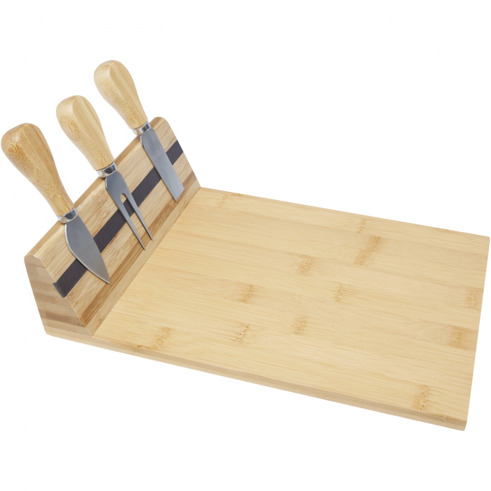 Logo trade promotional products picture of: Mancheg bamboo magnetic cheese board and tools