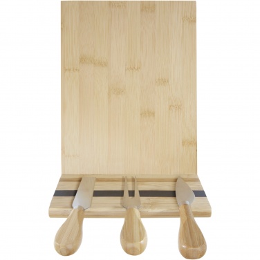Logo trade advertising products picture of: Mancheg bamboo magnetic cheese board and tools