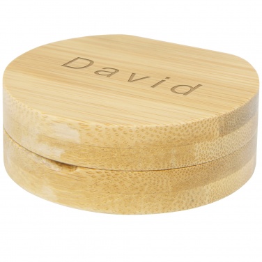Logo trade business gift photo of: Afrodit bamboo pocket mirror