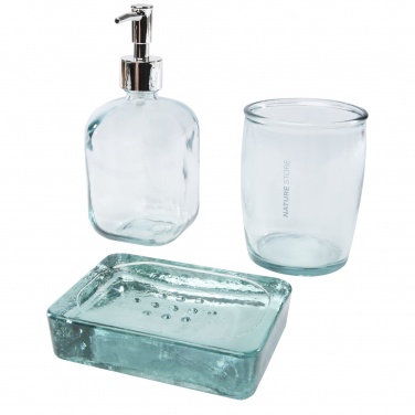 Logo trade corporate gift photo of: Jabony 3-piece recycled glass bathroom set