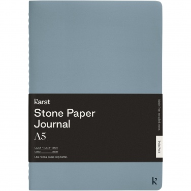 Logo trade promotional gifts image of: Karst® A5 stone paper journal twin pack