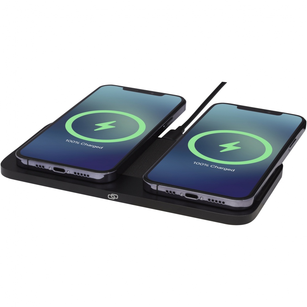 Logo trade promotional merchandise image of: Hybrid 15W premium dual wireless charging pad