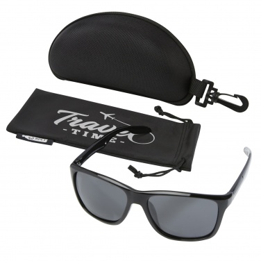 Logo trade promotional merchandise image of: Eiger polarized sunglasses in recycled PET casing