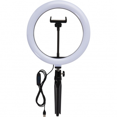 Logotrade promotional product picture of: Studio ring light for selfies and vlogging with phone holder and tripod