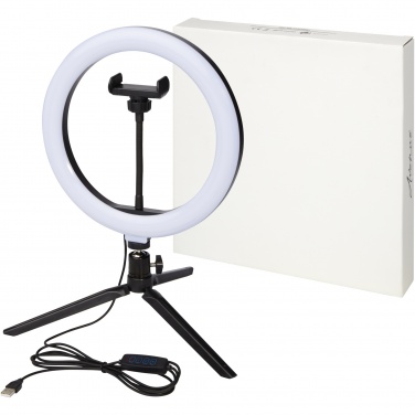 Logotrade business gift image of: Studio ring light for selfies and vlogging with phone holder and tripod