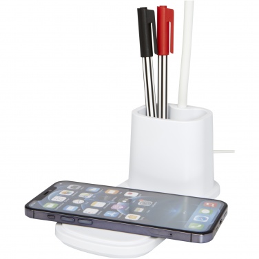 Logotrade promotional gift picture of: Bright desk lamp and organizer with wireless charger