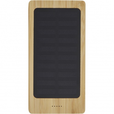 Logo trade promotional gifts image of: Alata 8000 mAh bamboo solar power bank