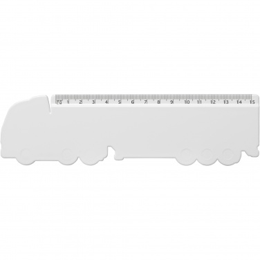 Logotrade promotional giveaway image of: Tait 15 cm lorry-shaped recycled plastic ruler