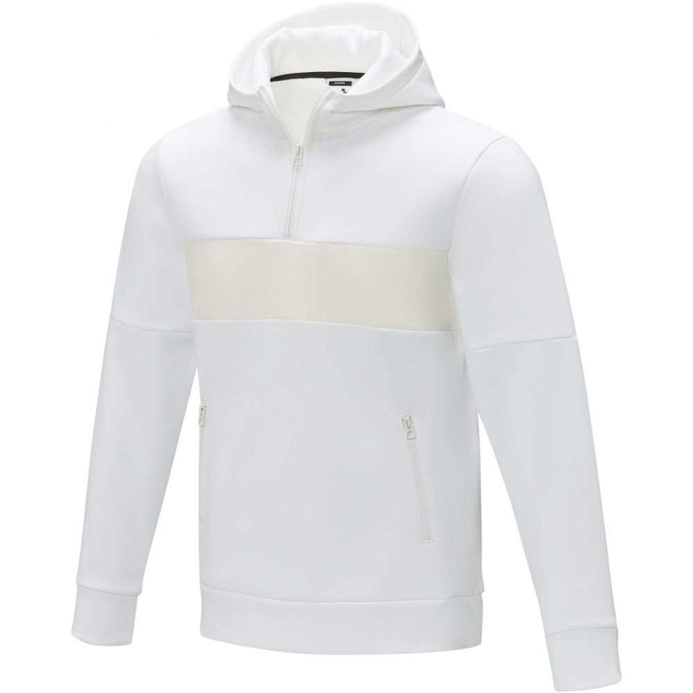 Logo trade promotional giveaways picture of: Sayan men's half zip anorak hooded sweater