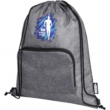 Logo trade advertising products image of: Ash recycled foldable drawstring bag 7L
