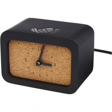 Logo trade promotional giveaway photo of: Momento wireless limestone charging desk clock
