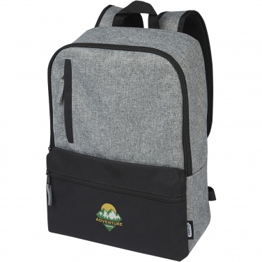 Logo trade advertising products picture of: Reclaim 15" GRS recycled two-tone laptop backpack 14L